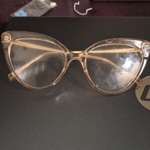 Elegant Gold Cat-Eye Glasses